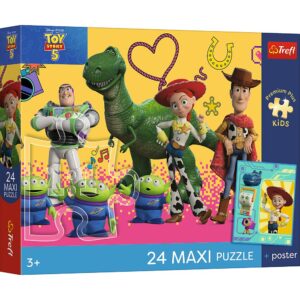 Puzzle Trefl 24 Maxi Premium Plus Kids Toy Story 5 Si Prietenii Cu Poster
