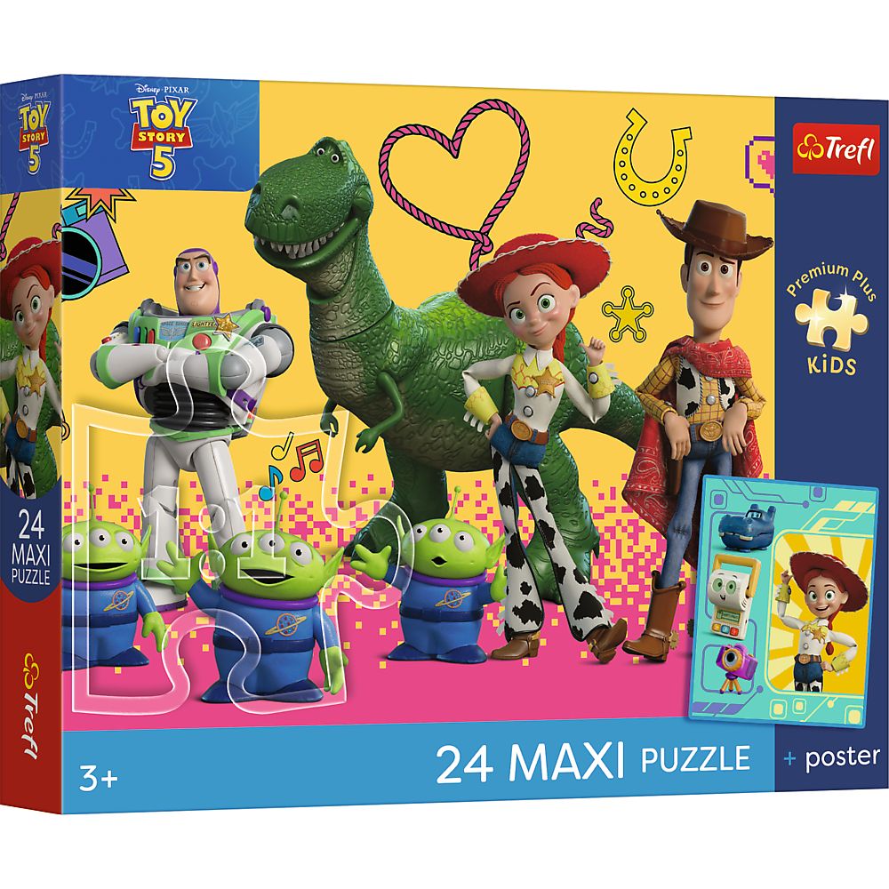 Puzzle Trefl 24 Maxi Premium Plus Kids Toy Story 5 Si Prietenii Cu Poster