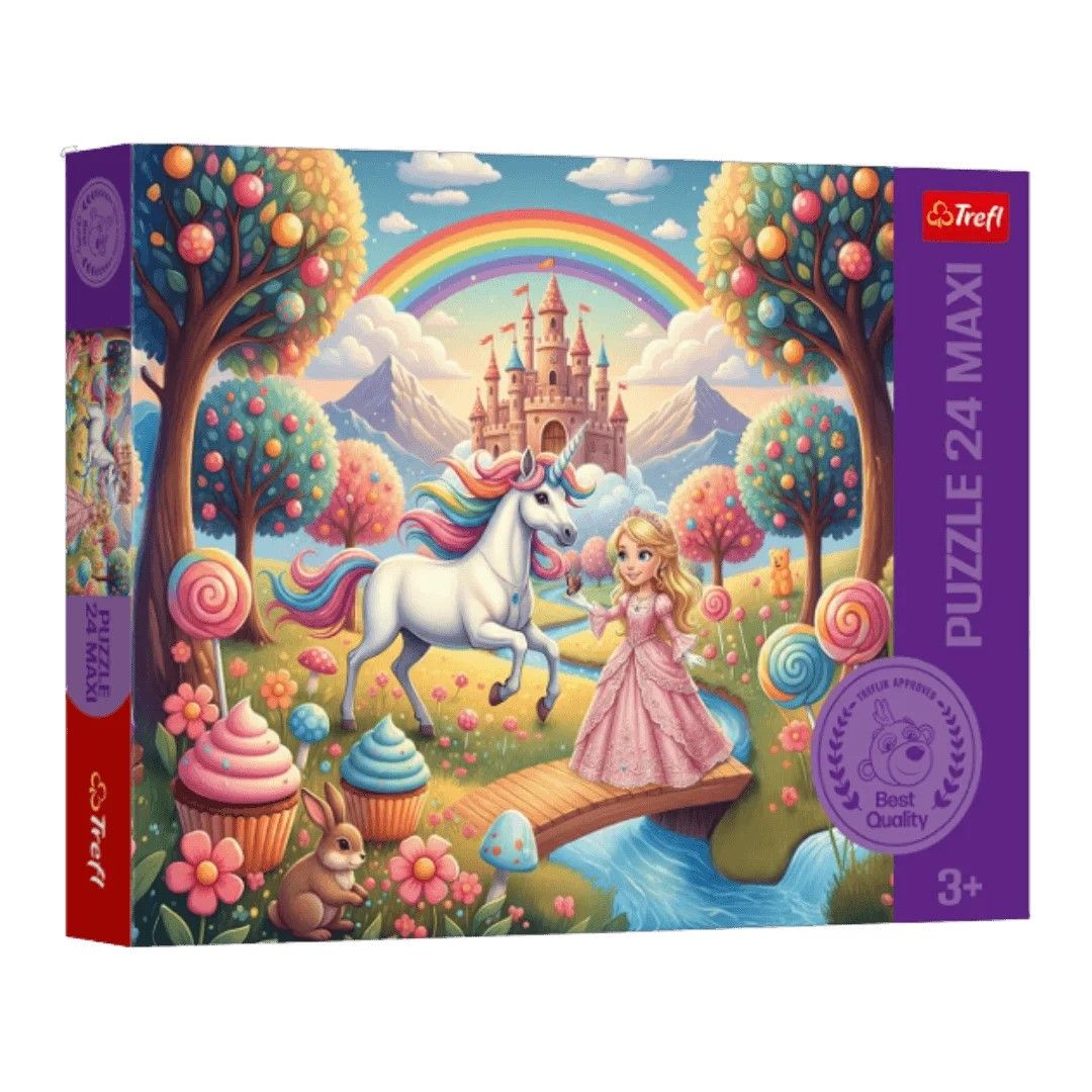 Puzzle Trefl 24 Maxi Printesa Si Unicorn