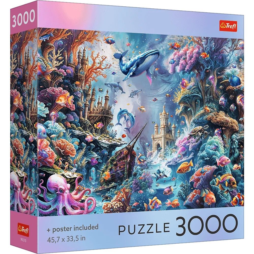 Puzzle Trefl 3000 Colectia Sua Viata Subacvatica Poster Inclus