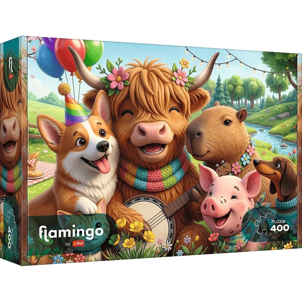 Puzzle Trefl 400 Flamingo Echipa Zi De Nastere