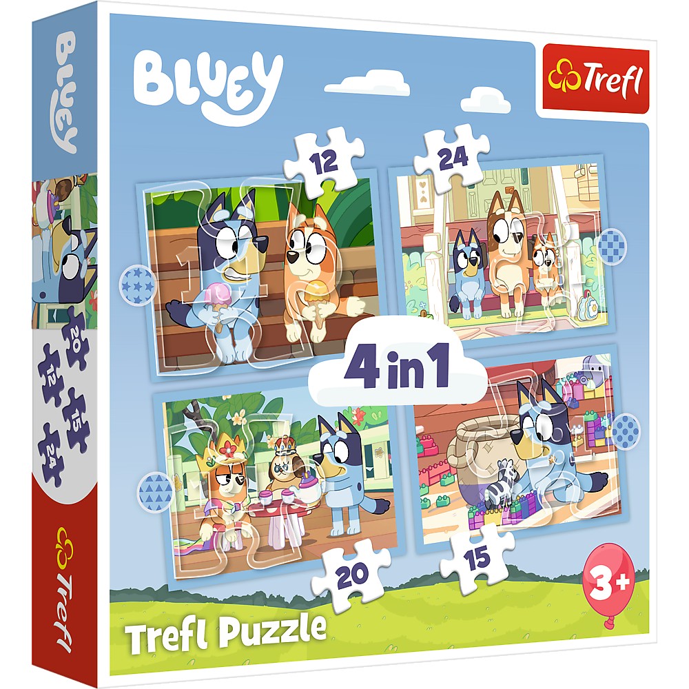 Puzzle Trefl 4IN1 Bluey Si Lumea Ei