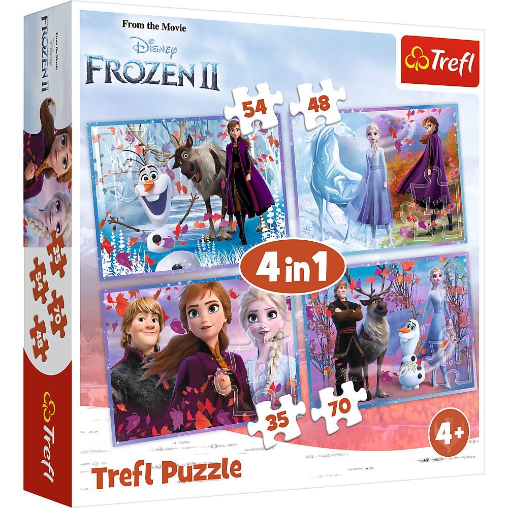 Puzzle Trefl 4IN1 FROZEN2 Calatorie Catre Necunoscut