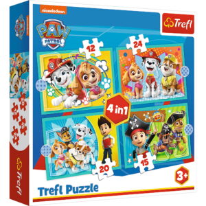 Puzzle Trefl 4IN1 Patrula Catelusilor