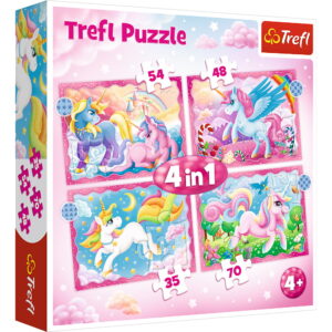 Puzzle Trefl 4IN1 Patrula Unicorni Si Magie
