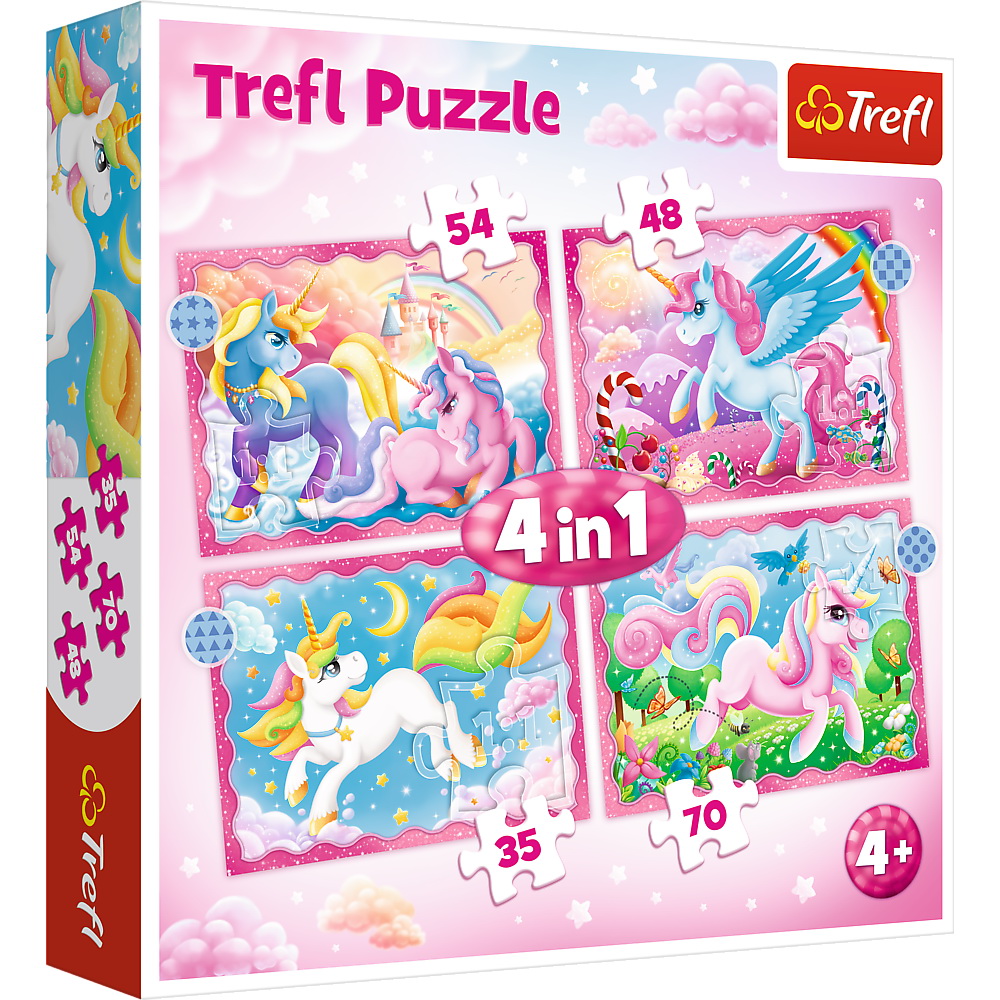 Puzzle Trefl 4IN1 Patrula Unicorni Si Magie