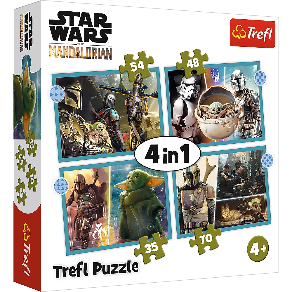 Puzzle Trefl 4IN1 Star Wars - Mandalorianul