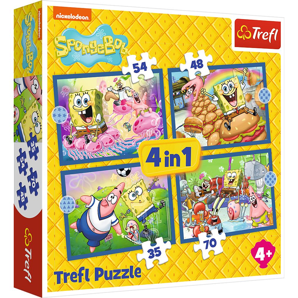 Puzzle Trefl 4IN1 Viata Acvatica A Lui Spongebob