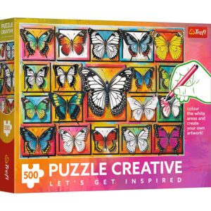 Puzzle Trefl 500 Creative Colectie De Fluturi