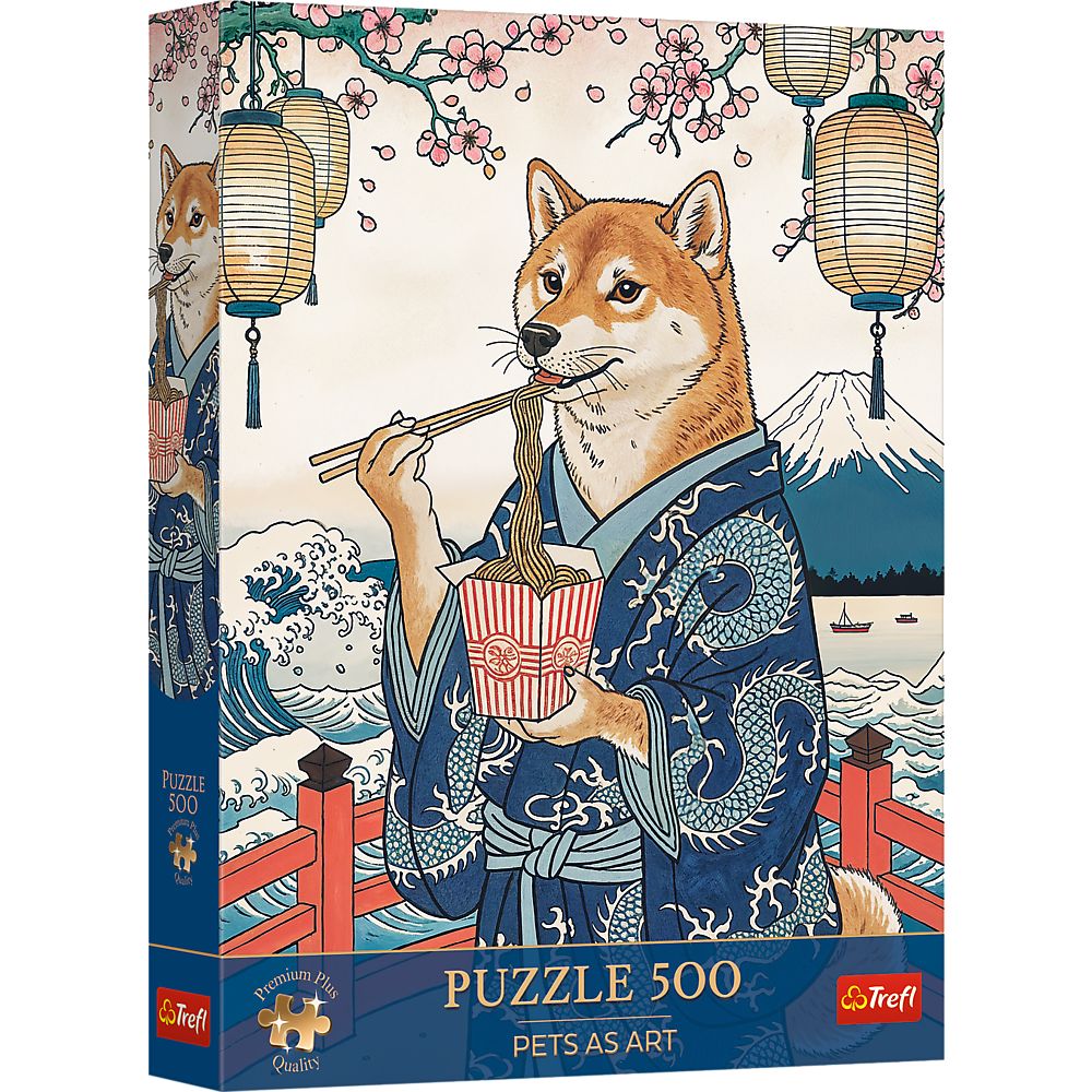 Puzzle Trefl 500 Premium Plus Pets As Art Meditatia Cu Paste A Lui Shiba