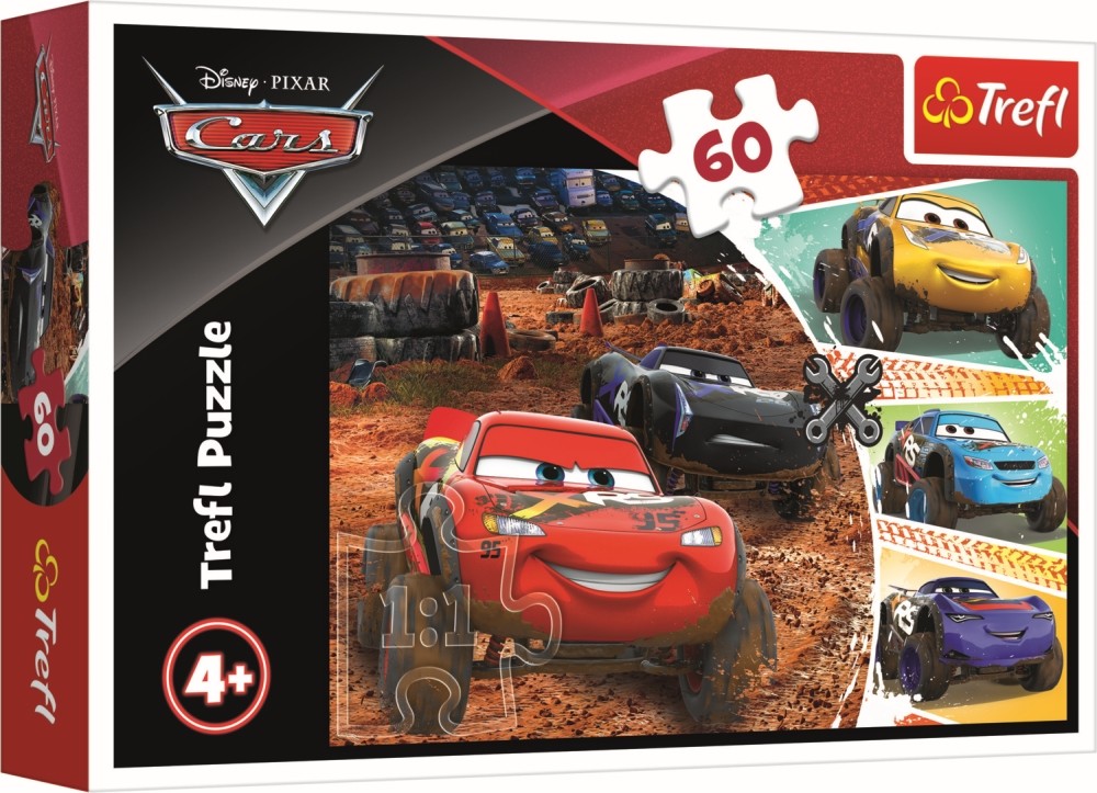 Puzzle Trefl 60 Fulger Mcqueen Cu Prietenii