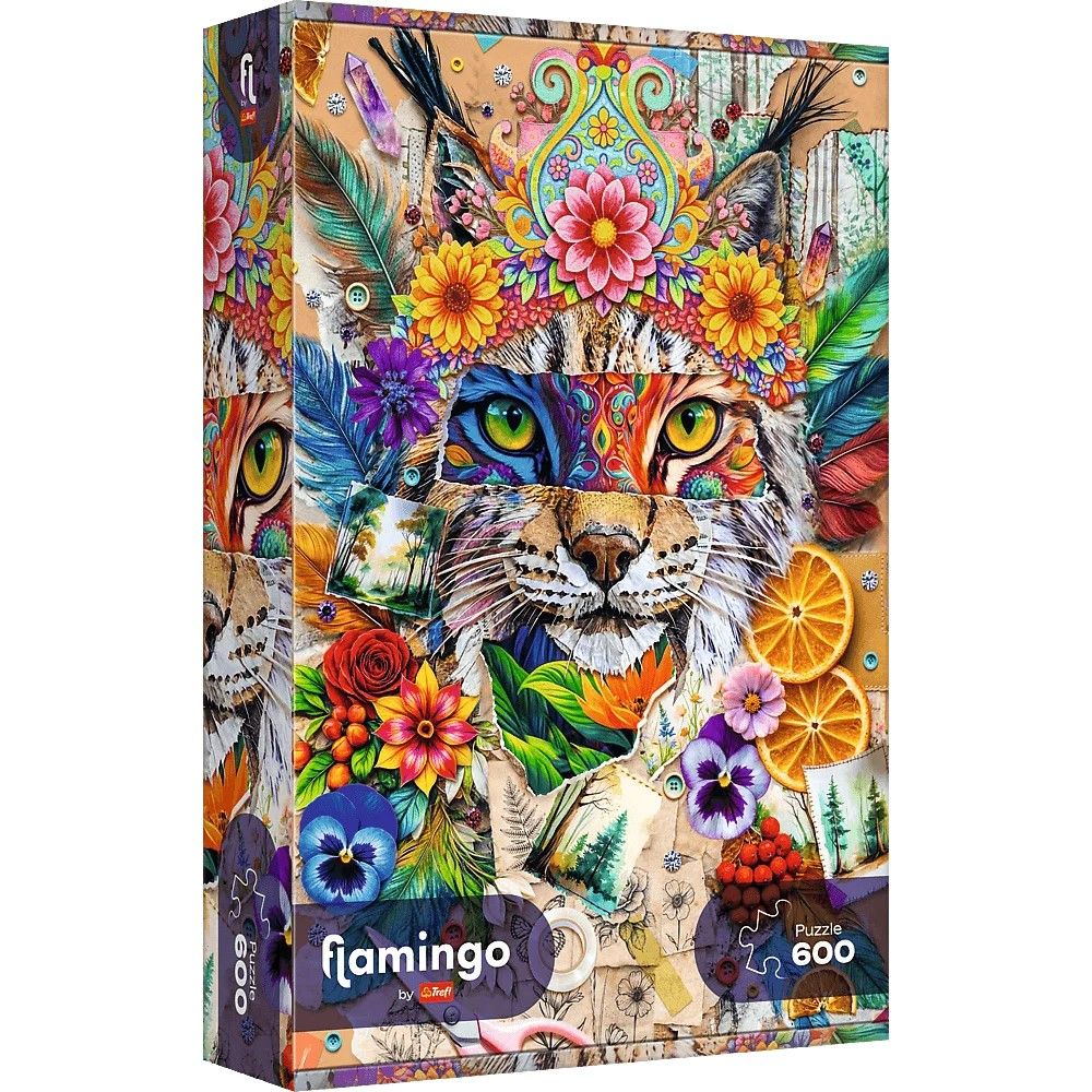Puzzle Trefl 600 Flamingo Colaj De Inspiratie