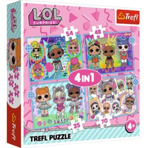 Puzzle Trefl LOL 4IN1 Cunoaste Papusile