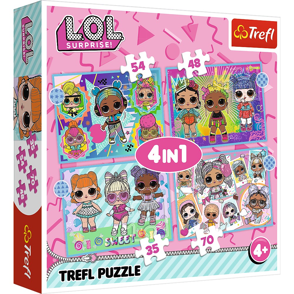 Puzzle Trefl LOL 4IN1 Cunoaste Papusile