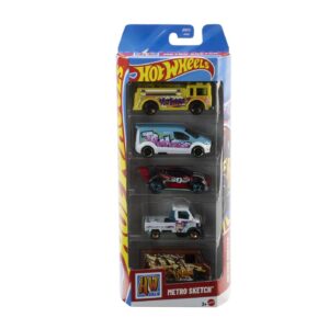 Set 5 Masini Hot Wheels Metro Sketch