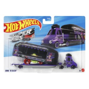 Set Camion Si Masina Hot Wheels Super Rigs Dine N Dash