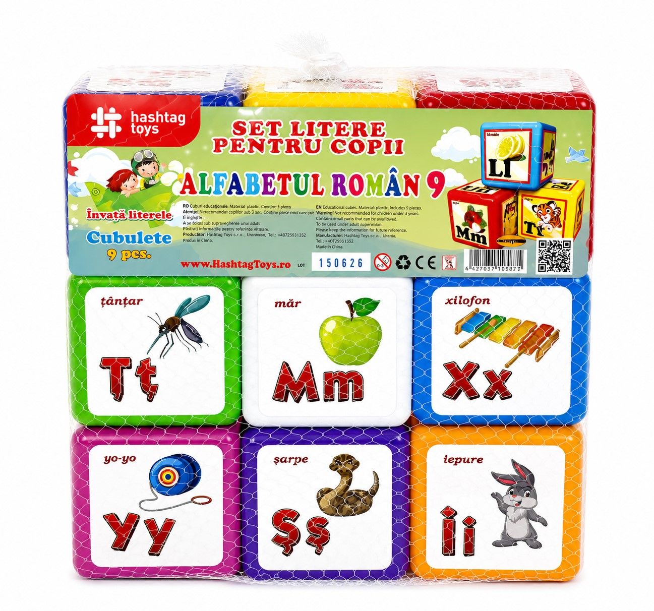 Set Cuburi Alfabetul Roman