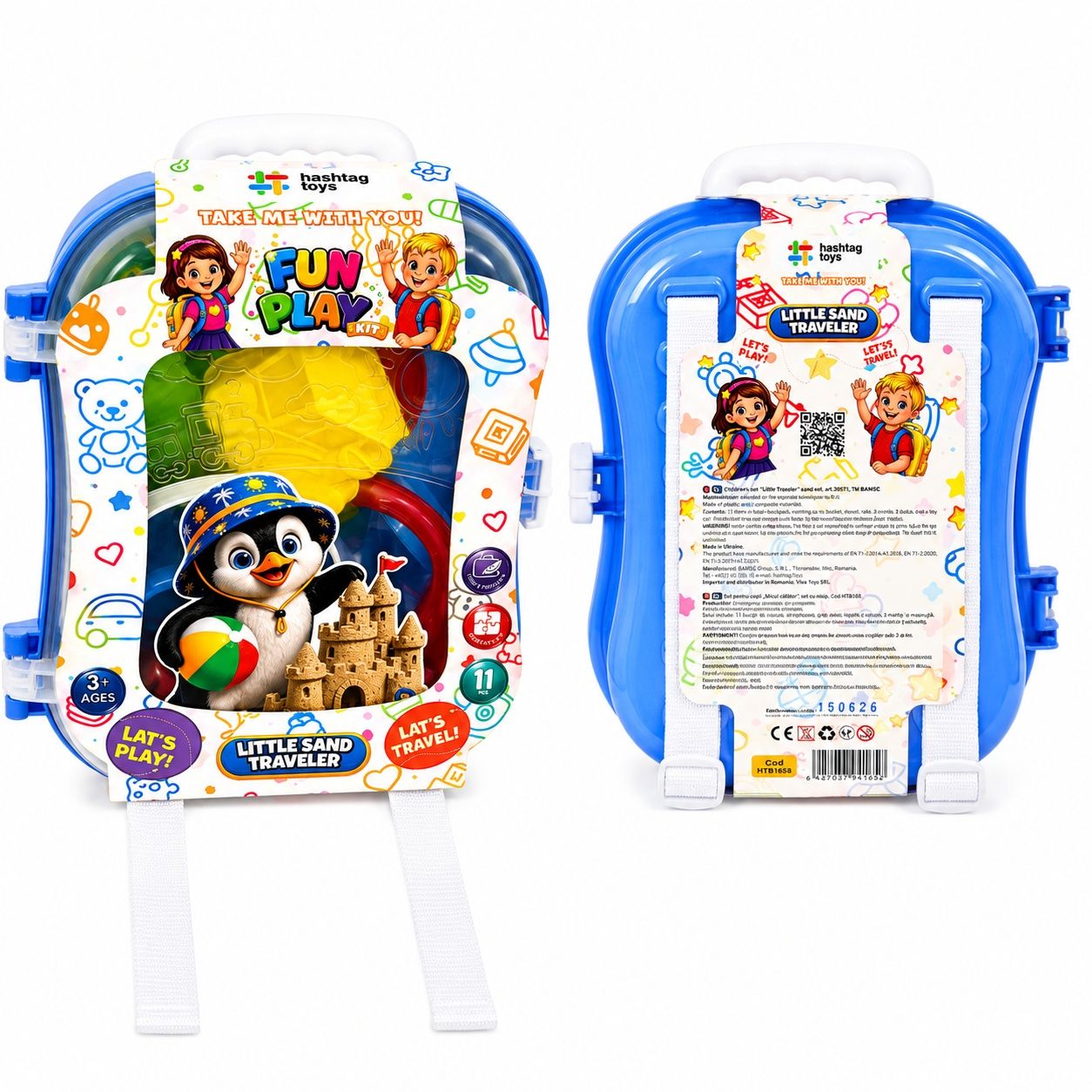 Set Micul Calator Rucsac Pentru Nisip Albastru