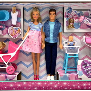 Set Steffi Love Familie Cu Copilas Nou-Nascut Surpriza