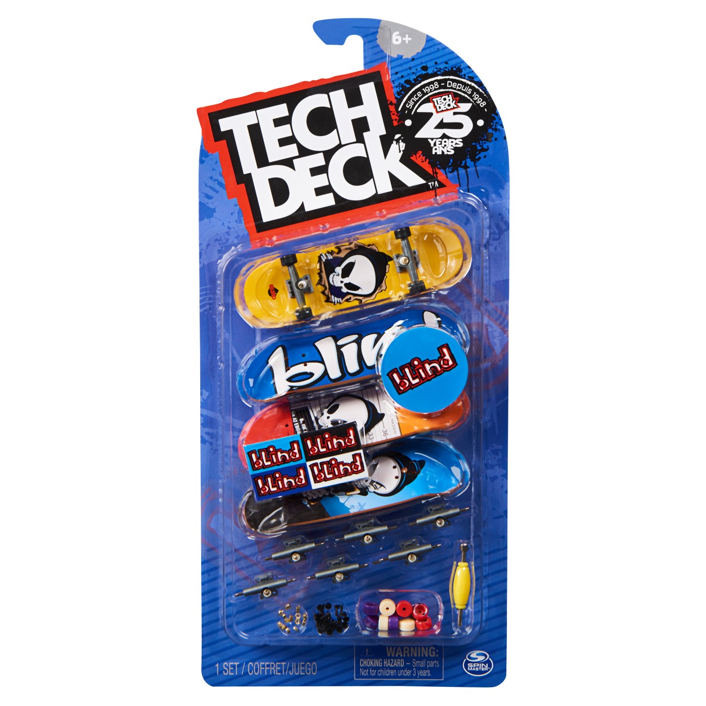 Tech Deck Pachet 4 Piese Fingerboard Blind 9.6CM