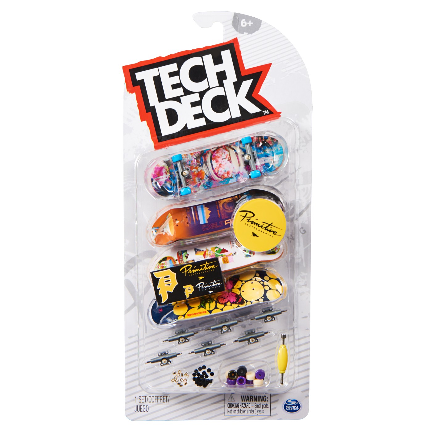 Tech Deck Pachet 4 Piese Fingerboard Primitive 9.6CM