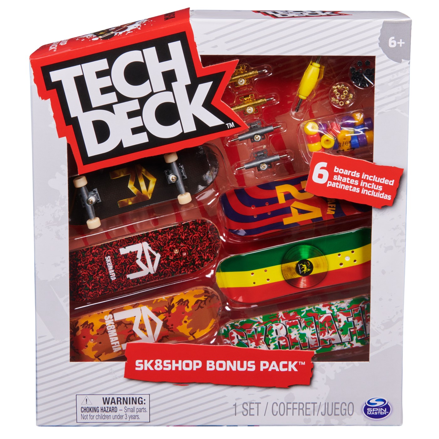 Tech Deck Pachet 6 Piese Cu Accesorii Fingerboard SK8MAFIA