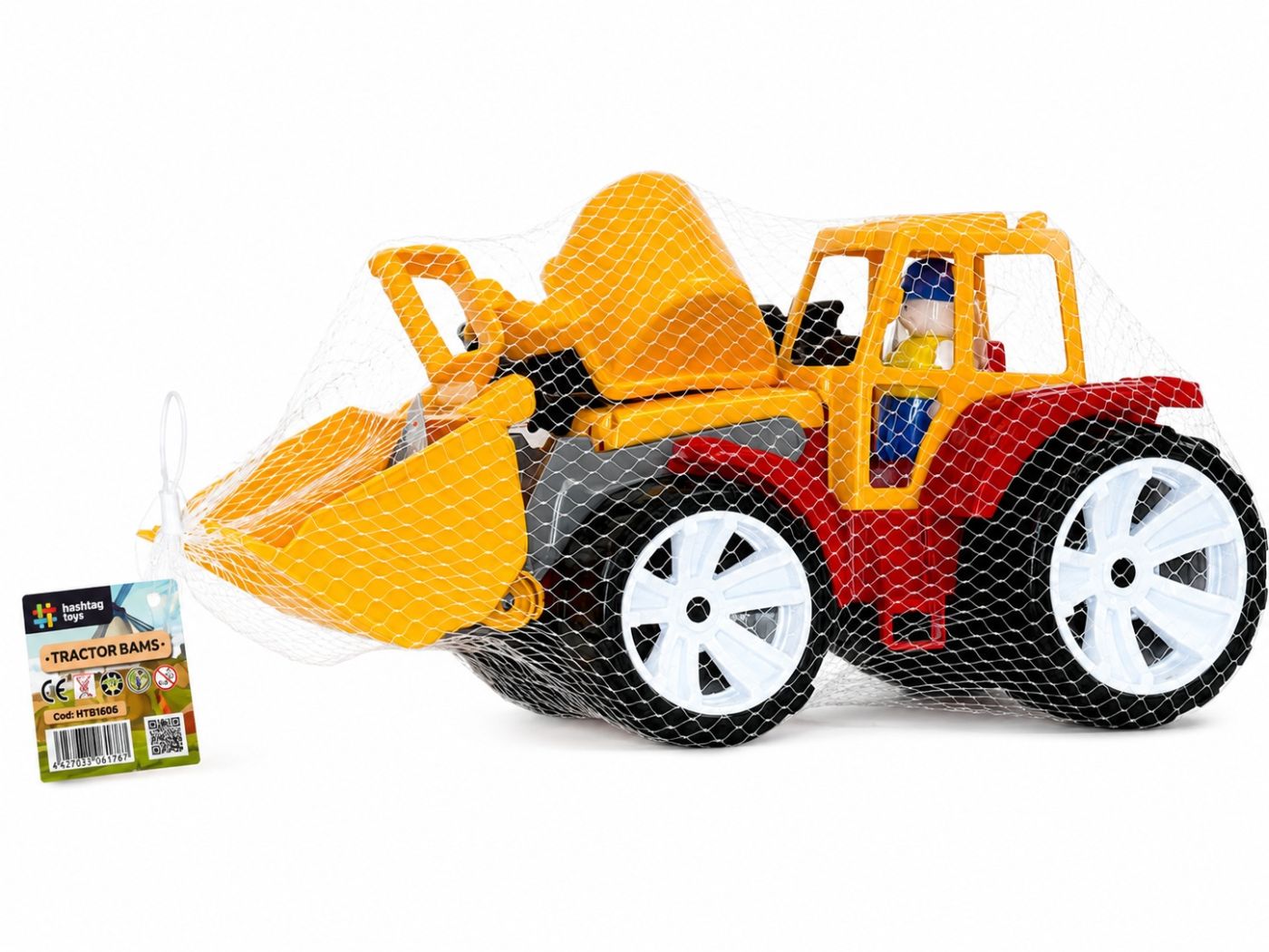 Tractor Bams 2 Cu 2 Cupe Portocaliu Rosu