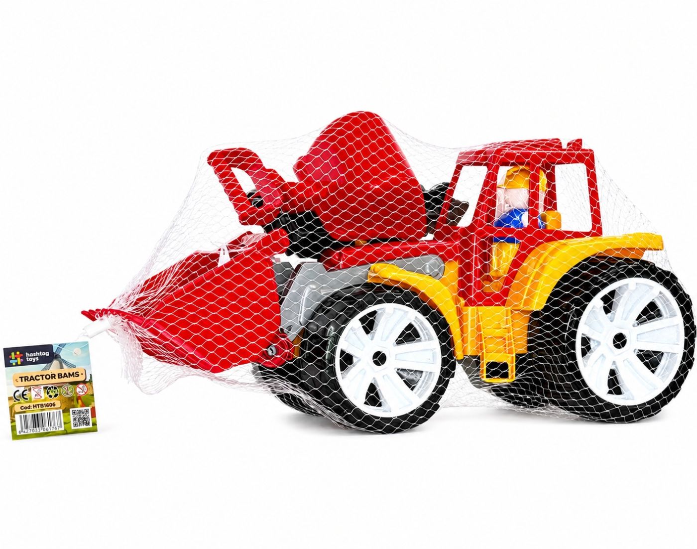Tractor Bams 2 Cu 2 Cupe Rosu Portocaliu