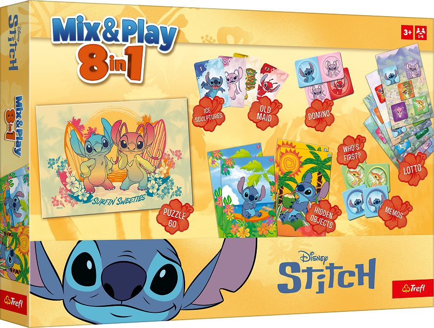 Trefl Disney Stitch Set De Jocuri Mix And Play 8IN1