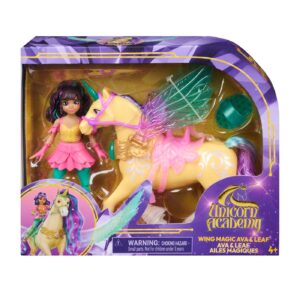 Unicorn Academy Set Magia Aripilor Cu Papusa Ava Si Unicornul Leaf Cu Accesorii