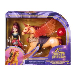 Unicorn Academy Set Magia Aripilor Cu Papusa Valentina Si Unicornul Cinder Cu Accesorii