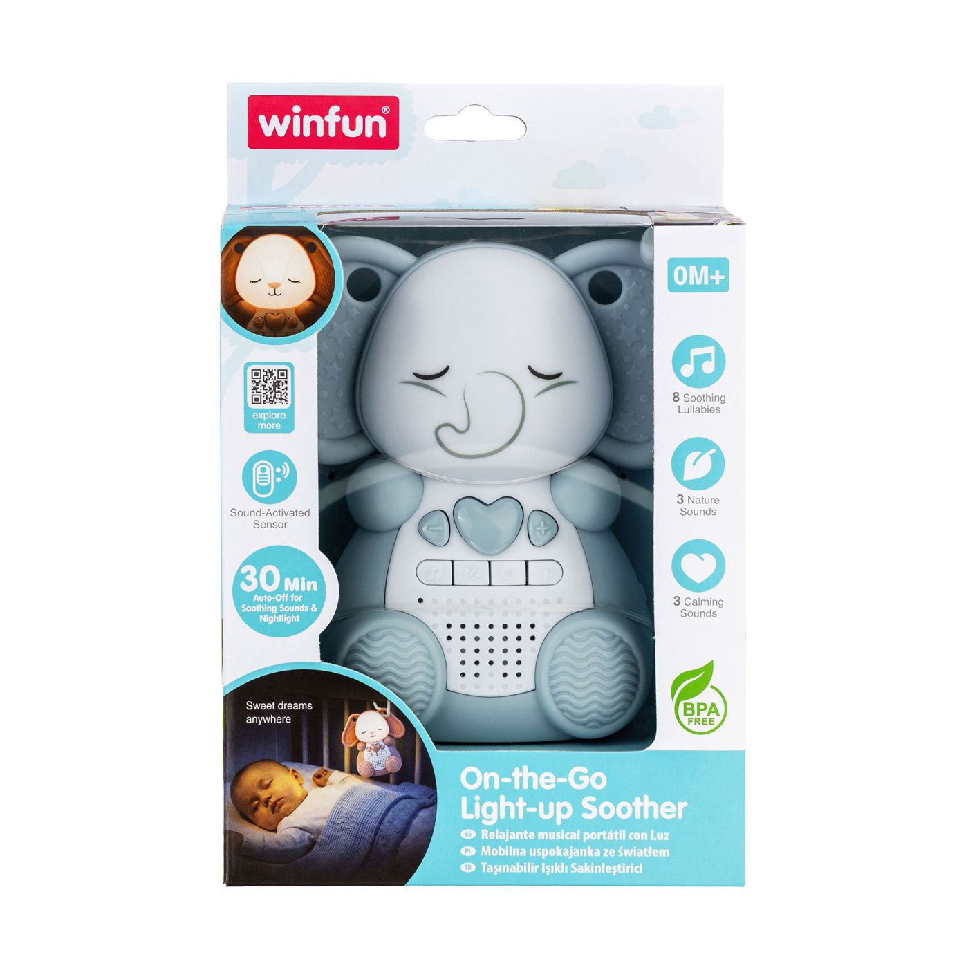 Winfun Elefant Linistitor Portabil Pentru Bebelusi