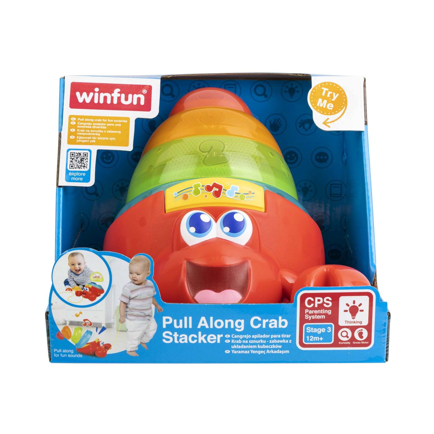 Winfun Jucarie De Tras Crab Cu Sunete Si Lumini