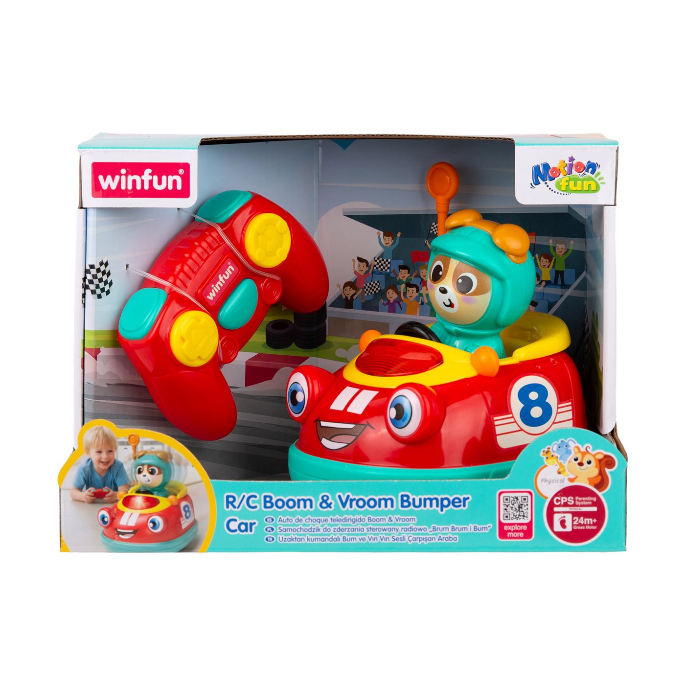 Winfun Masinuta RC Cu Telecomanda Boom Vroom Si Figurina