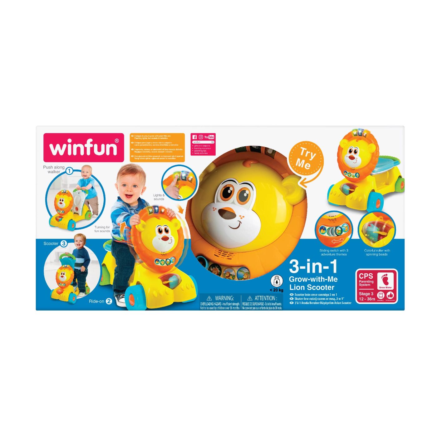 Winfun Trotineta 3IN1 Leu