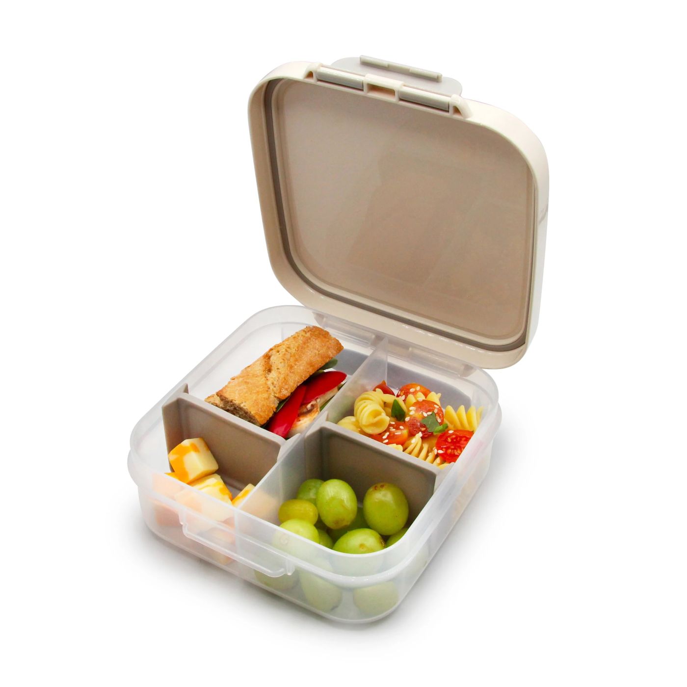 Cutie Lunch Mini Bento, Melii, Warm Grey/Ivory