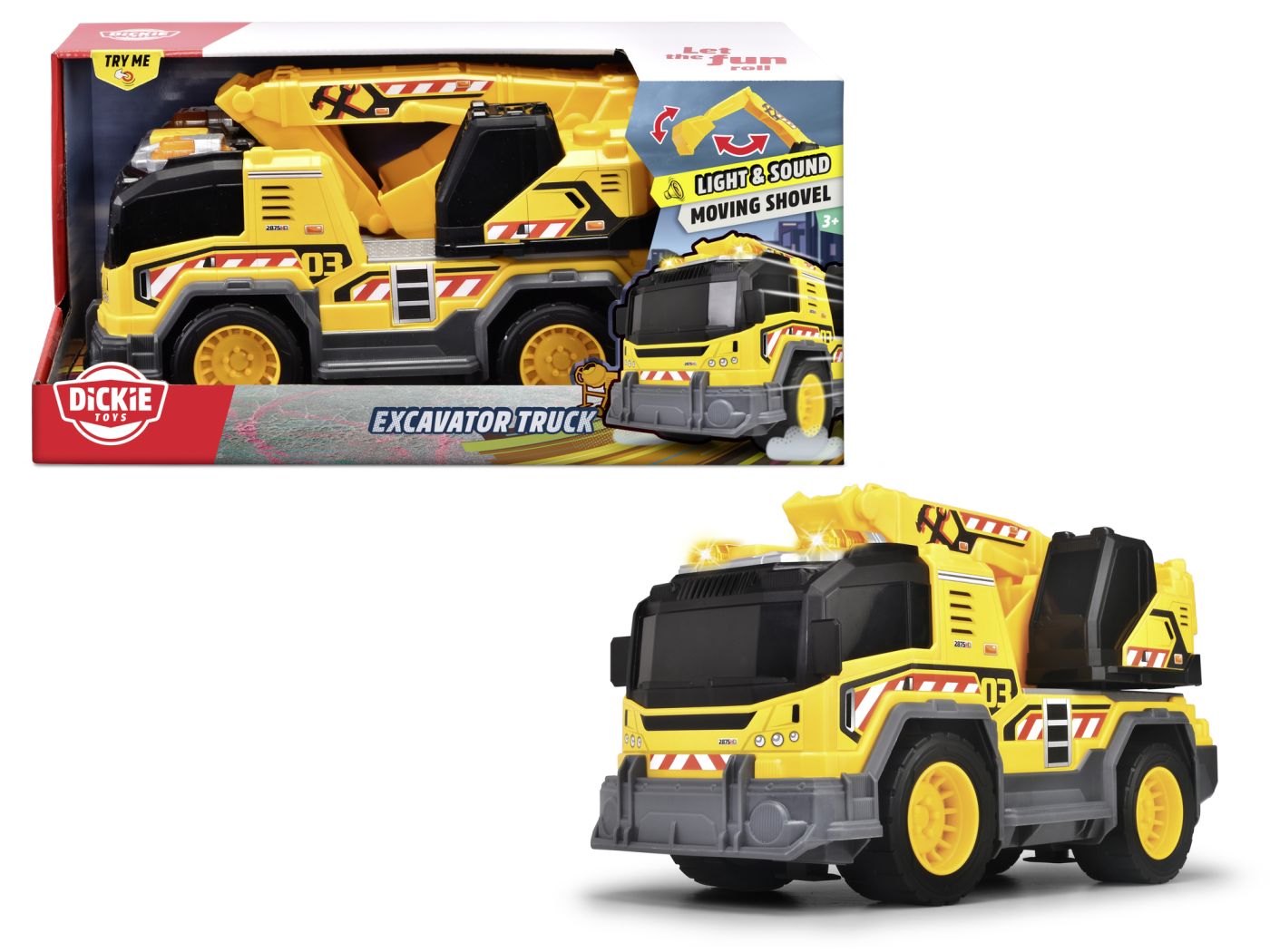 Dickie Camion Cu Excavator Cu Sunete Si Lumini 30CM