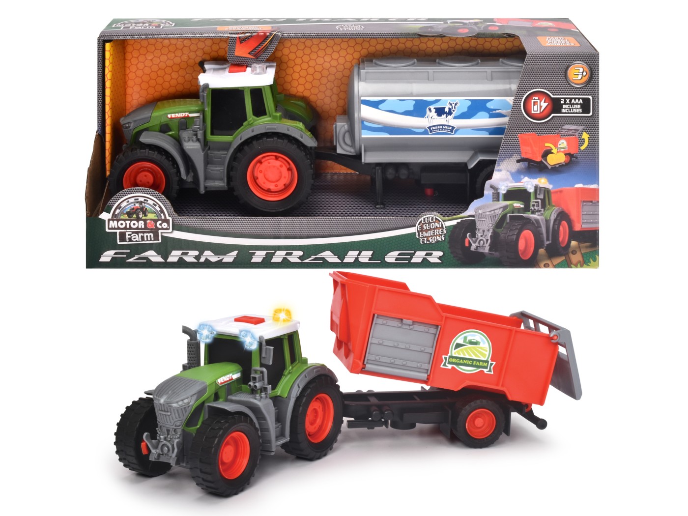 Dickie Fendt Tractor Cu Remorca