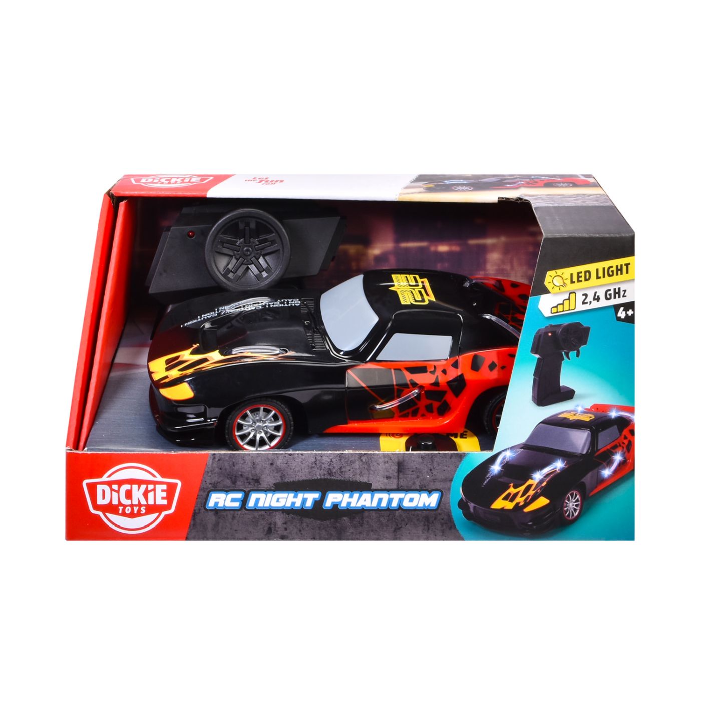 Dickie Toys Masinuta Night Phantom RC Cu Telecomanda 2.4GHz Scara 1 La 18