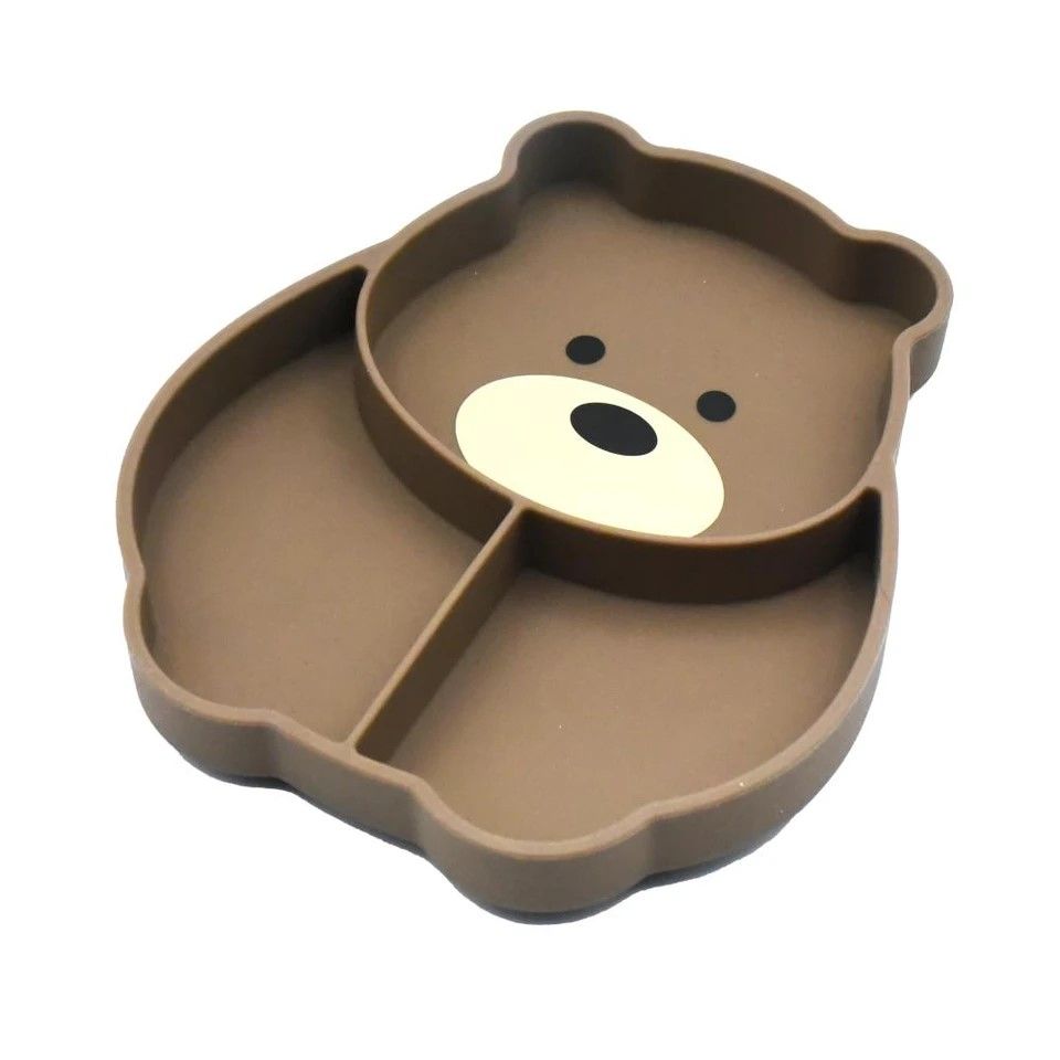 Farfurie Silicon Model Urs, Melii, Brown