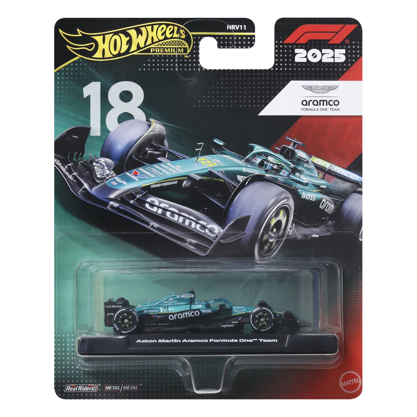 Hot Wheels Premium Real Riders Formula 1 2024 Masinuta Metalica Aston Martin Aramco Formula One Team Scara 1 La 64