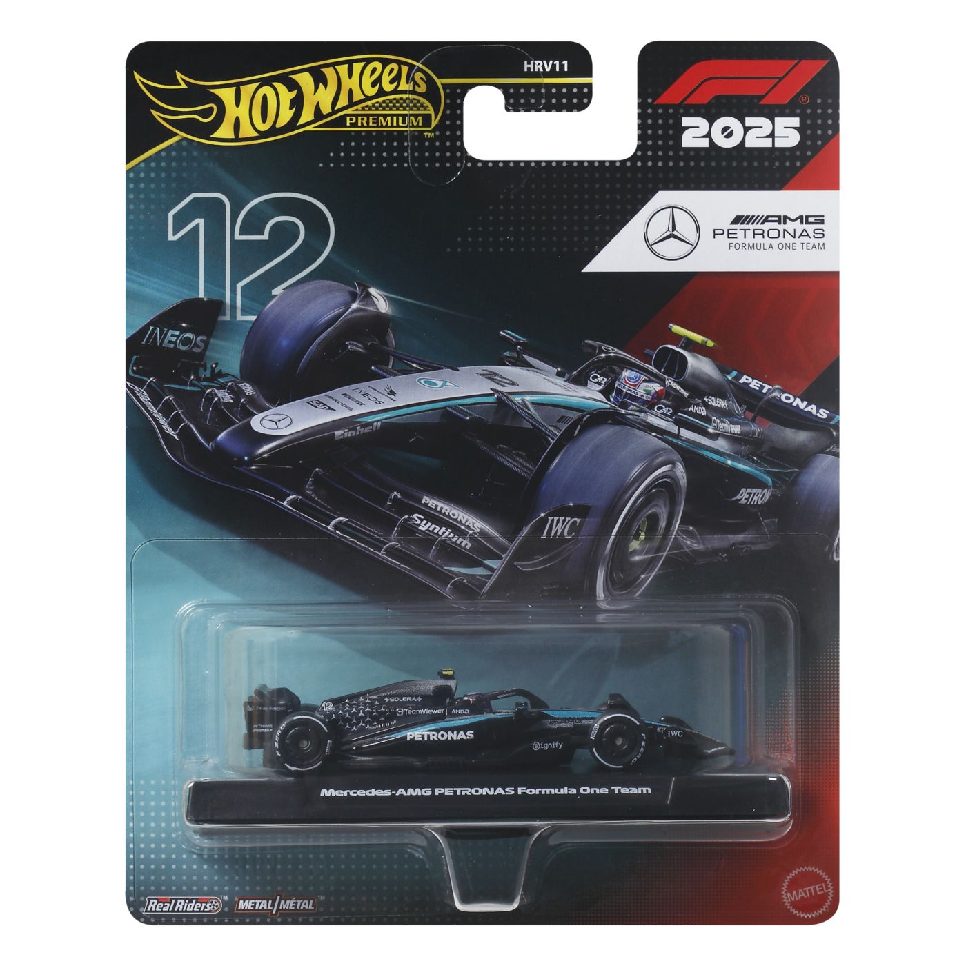 Hot Wheels Premium Real Riders Formula 1 2024 Masinuta Metalica Mercedes Amg Petronas Formula One Team Scara 1 La 64