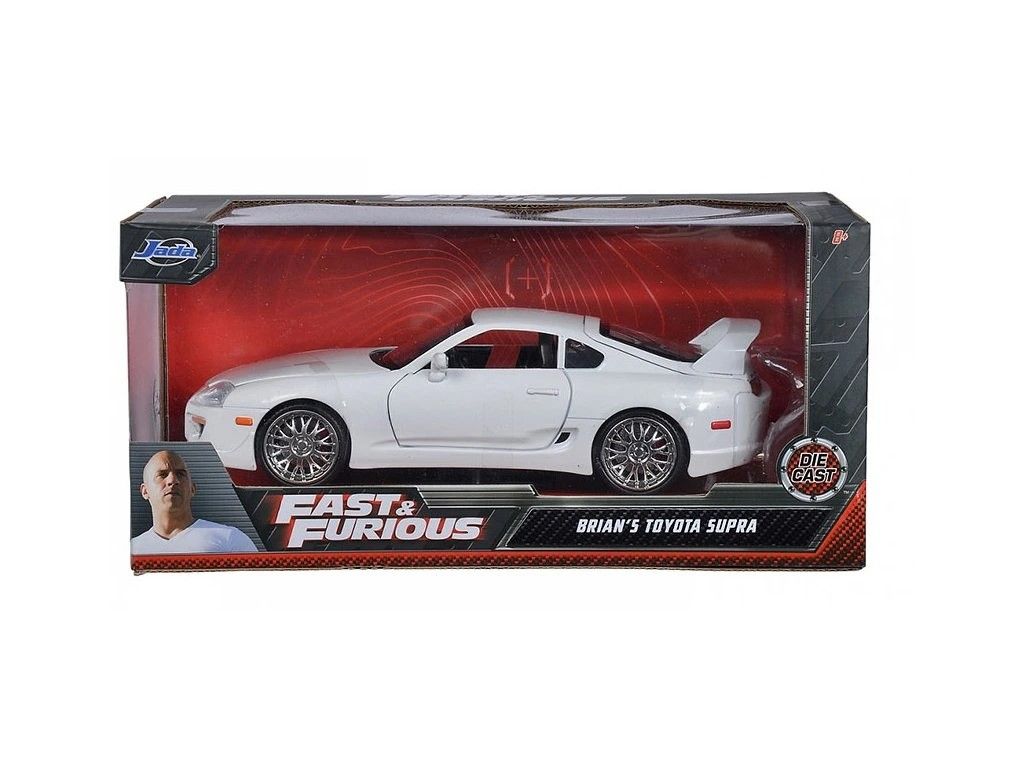Jada Fast And Furious Masinuta Metalica Brians Toyota Supra Alb Scara 1 La 24