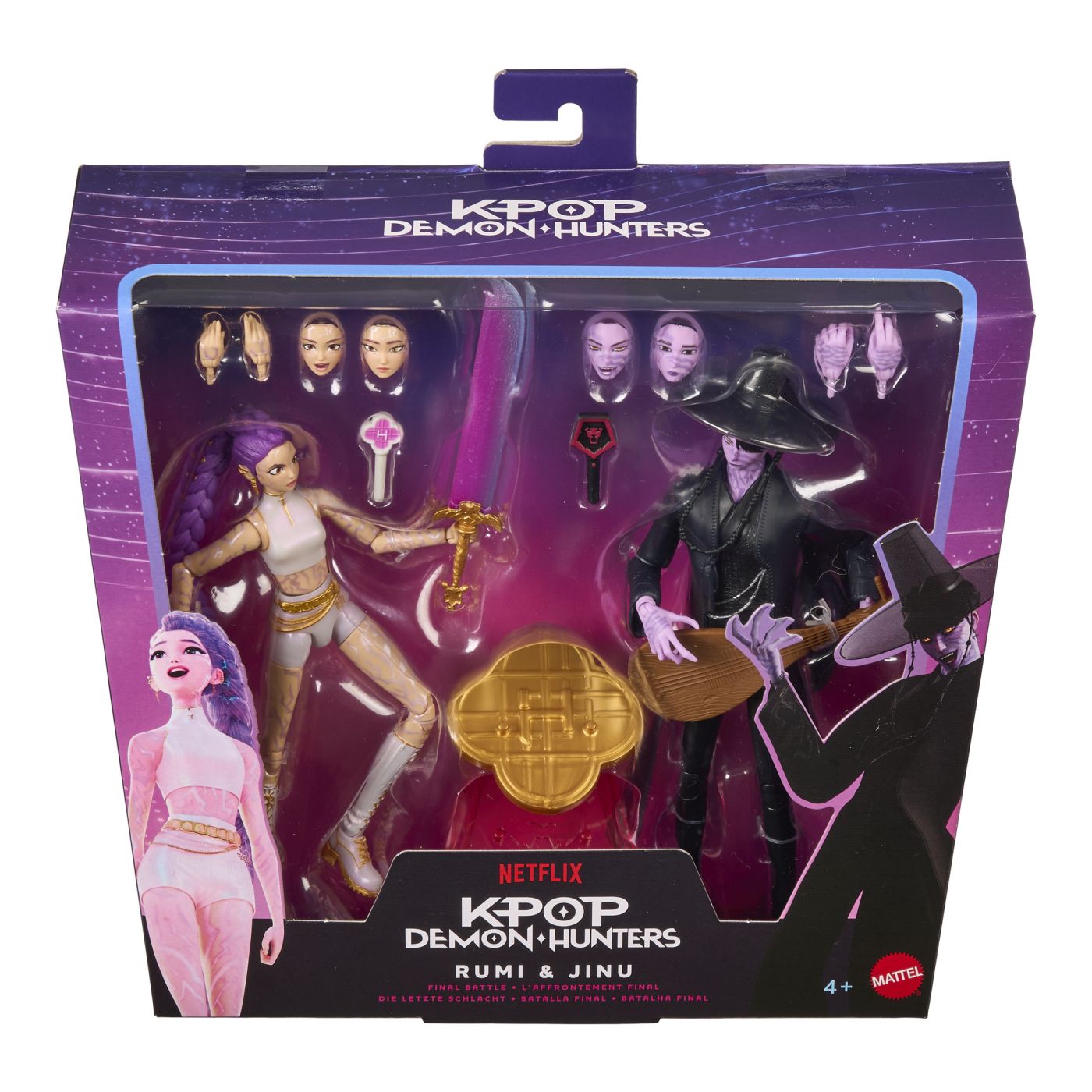 K Pop Vanatori De Demoni Set 2 Figurine Rumi Si Jinu Cu Accesorii