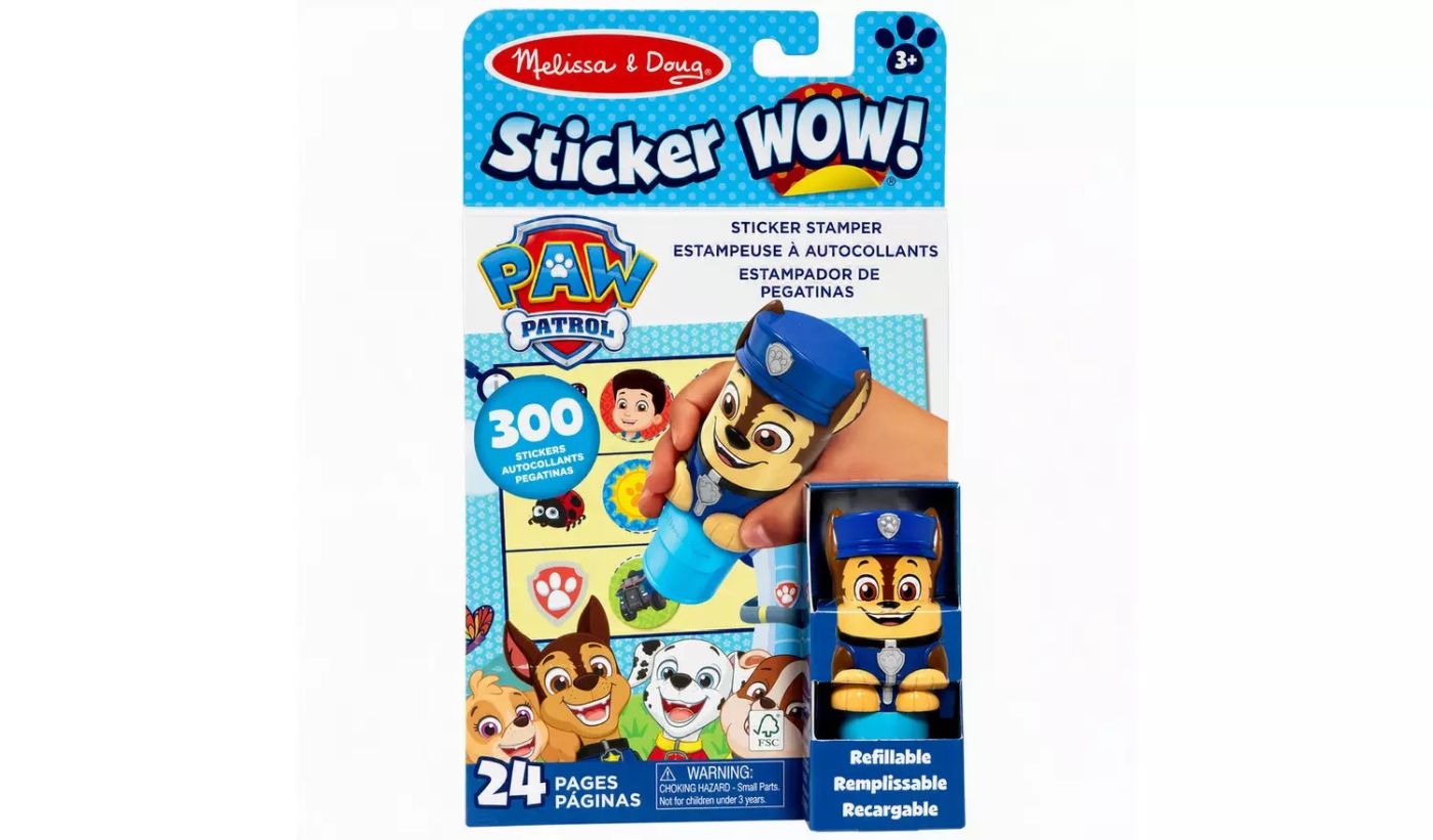 Melissa And Doug Sticker Wow Patrula Catelusilor Set De Joaca Autocolante Si Stampila Chase