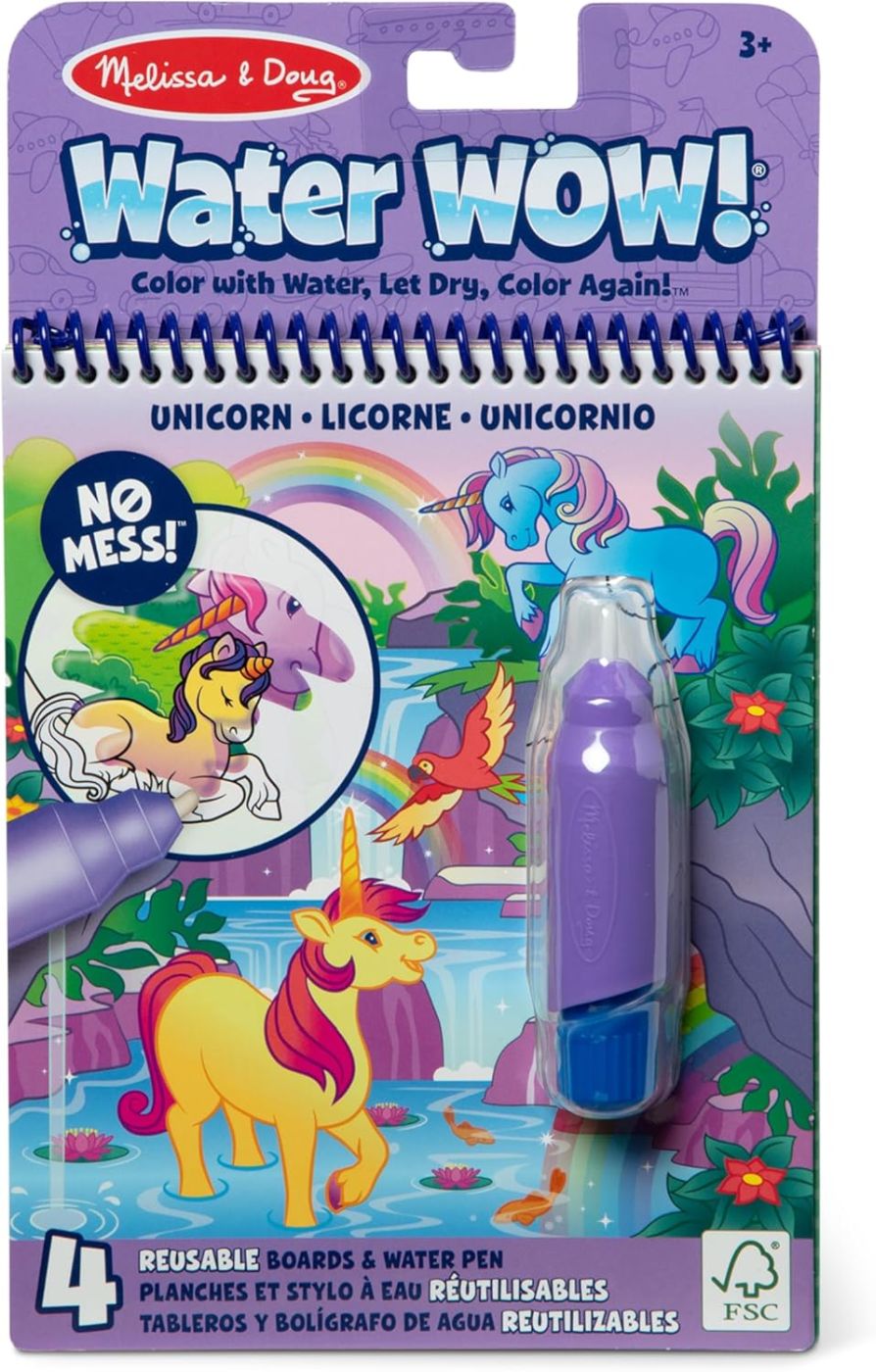 Melissa And Doug Water Wow Carte De Colorat Unicorni Cu Apa