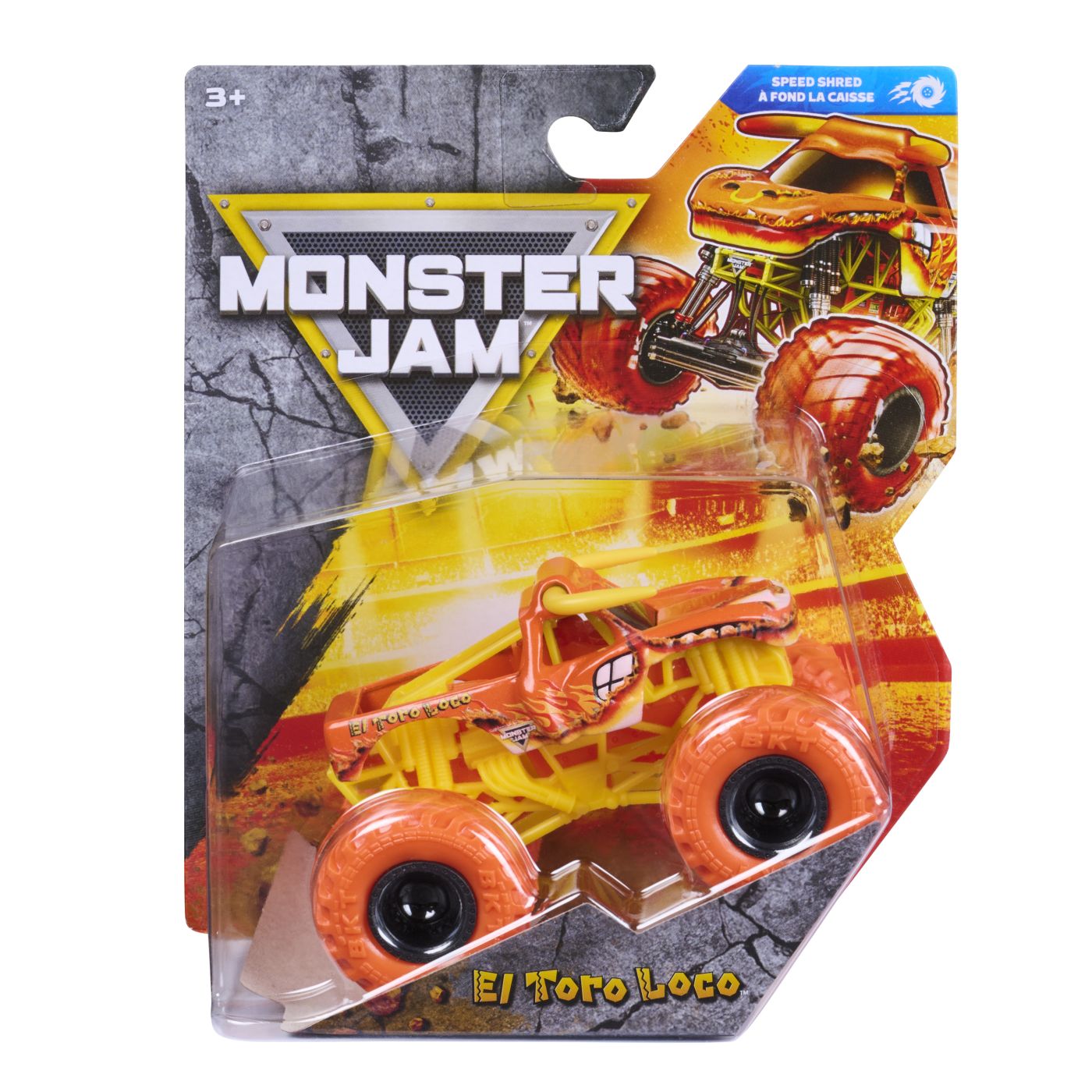 Monster Jam Speed Shred Masinuta Metalica El Toro Loco Scara 1 La 64