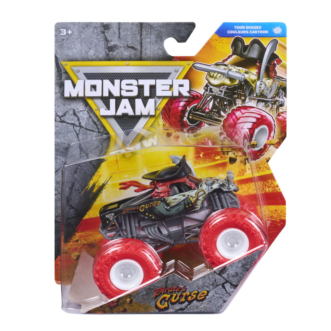 Monster Jam Toon Shaded Masinuta Metalica Pirates Curse Scara 1 La 64