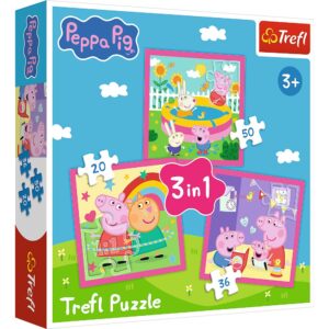 Puzzle Trefl 3in1 Peppa Pig Si Prietenii 34873